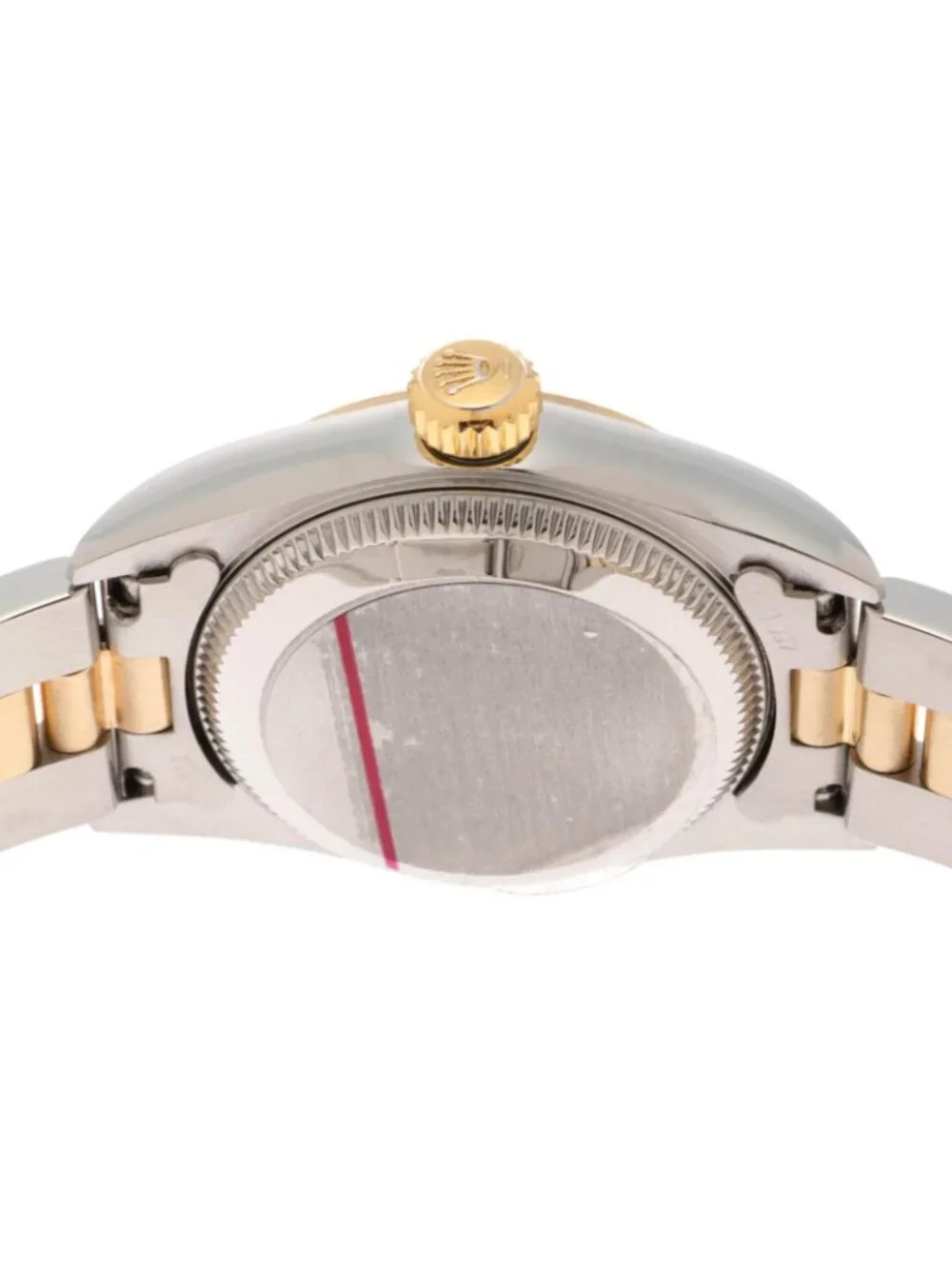 Rolex Oyster Perpetual 24 Watch 18k Yellow Gold SS Stainless Steel Navy Dial
